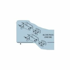 Metpar Alcove Hardware Kit One Ear