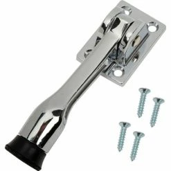 Sentry Supply Door Stop, Drop Down, 4 Hole, Chrome Plated, H.D. - 658-1008 -Restroom Partitions Sales B667531 02