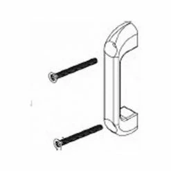 Bradley Corporation Bradley Chromed Zamac Countersink Door Pull Kit - Zamak, Phenolic - HDW0-Z0168