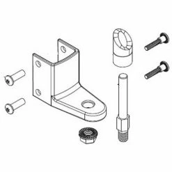 Bradley Corporation Bradley Metal Toilet Partition Bottom Hinge Kit, Zamak, Baked Enamel - HDWT-T110