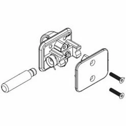 Bradley Corporation Bradley Toilet Partition Door Latch, Zamak, Baked Enamel - HDWT-T290