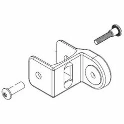 Bradley Corporation Bradley Bathroom Partition Wrap Around Strike & Keeper, Zamak, Baked Enamel - HDWT-T318