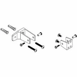 Bradley Corporation Bradley Bathroom Partition End Panel Hardware Kit, Zamak, Baked Enamel - HDWT-Z2PE