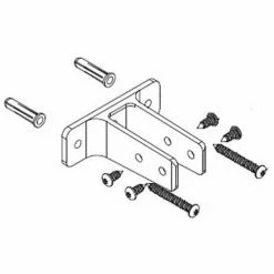 Bradley Corporation Bradley Partition Stainless Steel Urinal Screen Hardware Kit, Zamak, Baked Enamel - HDWT-Z5US