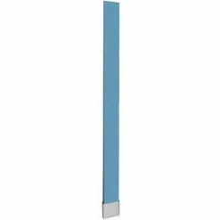 ASI Global Partitions Polymer Pilaster w/ Shoe - 12"W x 82"H Folkstone Gray