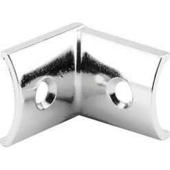 Sentry Supply Alcove Clip, Right Angle, Curved, Satin - 650-6651 - Pkg Qty 4