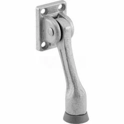Sentry Supply Door Stop, Spring Loaded, H.D. Iron, Aluminum Finish - 658-1013